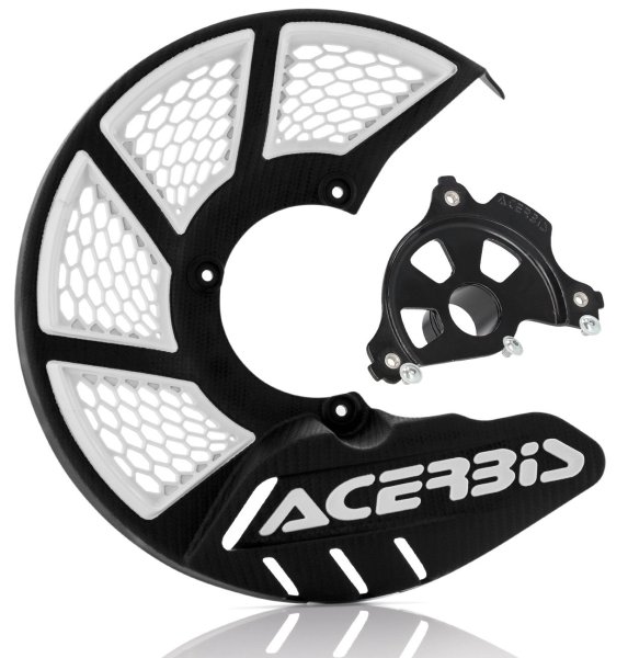 ACERBIS X-BRAKE 2.0 DISC COVER & BLK MOUNT BLACK WHITE KAWASAKI KXF 250 21-24 450 19-24 Plastic Disc Cover Kits 21846.090.25019